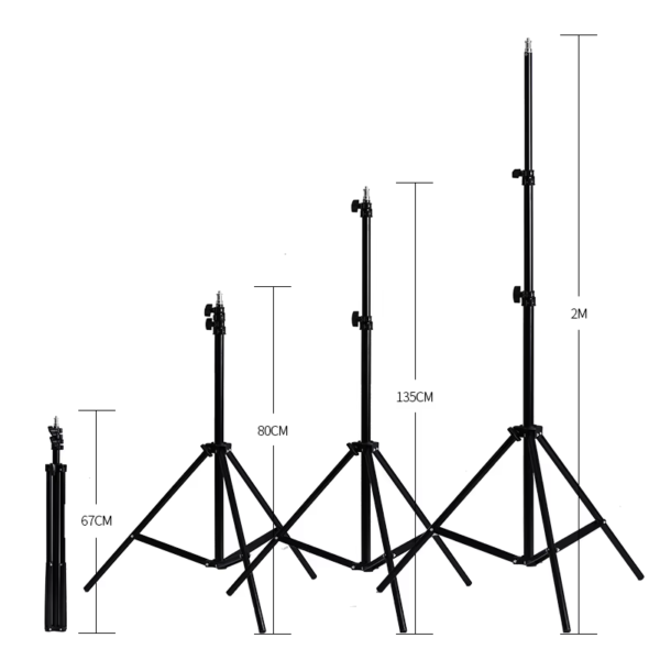 2Pcs Tripod for Phone Mobilephone Selfie Stick Adjustable Light Stand 1/4 Screw Head Photo Studio Flaes Photographic Softbox - Image 5