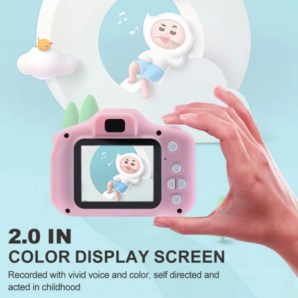 8MP Kids Camera Toys 1080P Digital Video Camcorders 2 Inch Color Display Cute Children Camera with 32G TF Card USB Card Reader - Image 3