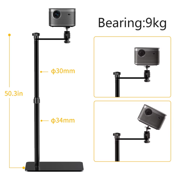 Adjustable 360° Rotating Projector Stand for Film and Video Projectors