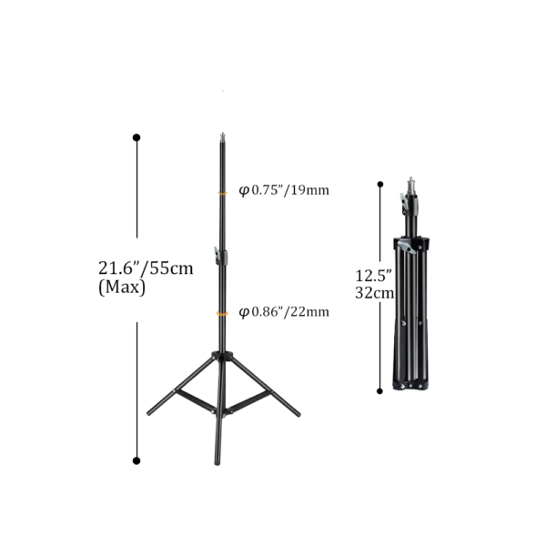 2Pcs Tripod for Phone Mobilephone Selfie Stick Adjustable Light Stand 1/4 Screw Head Photo Studio Flaes Photographic Softbox - Image 8