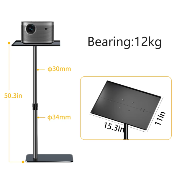 Adjustable 360° Rotating Projector Stand for Film and Video Projectors - Image 11