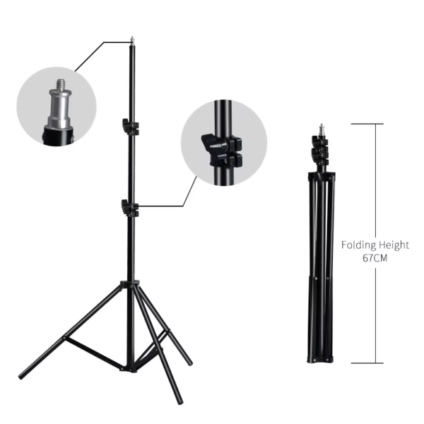 2Pcs Tripod for Phone Mobilephone Selfie Stick Adjustable Light Stand 1/4 Screw Head Photo Studio Flaes Photographic Softbox - Image 11