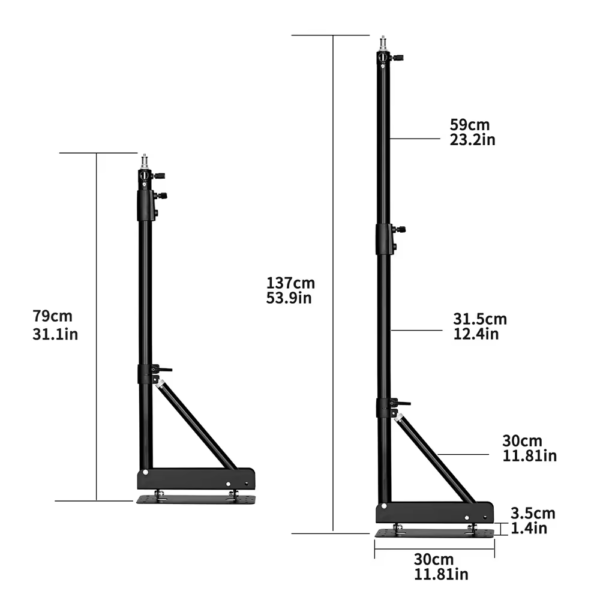 Adjustable 360° Rotating Projector Stand for Film and Video Projectors - Image 8