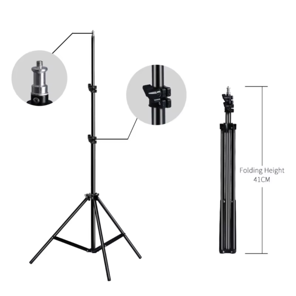 2Pcs Tripod for Phone Mobilephone Selfie Stick Adjustable Light Stand 1/4 Screw Head Photo Studio Flaes Photographic Softbox - Image 13